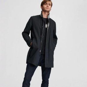 RAG & BONE Reversible Car Coat Black/100% Wool Houndstooth Jacket NWT MSRP$895